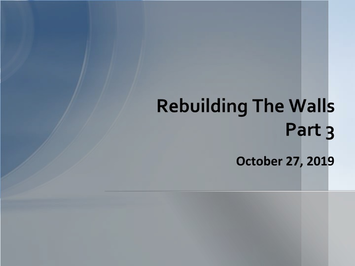 rebuilding the walls