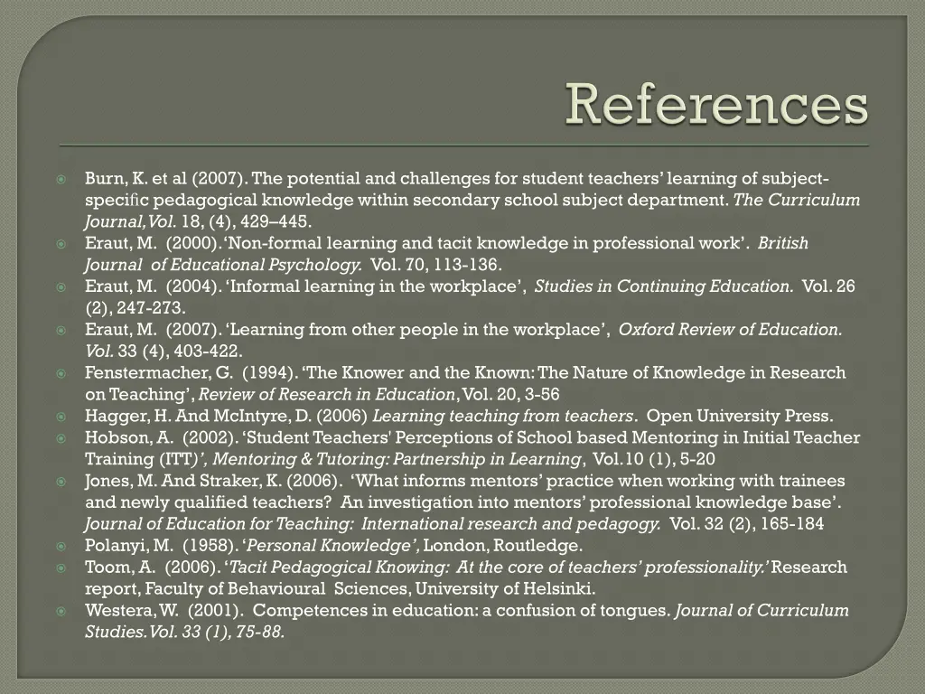 burn k et al 2007 the potential and challenges
