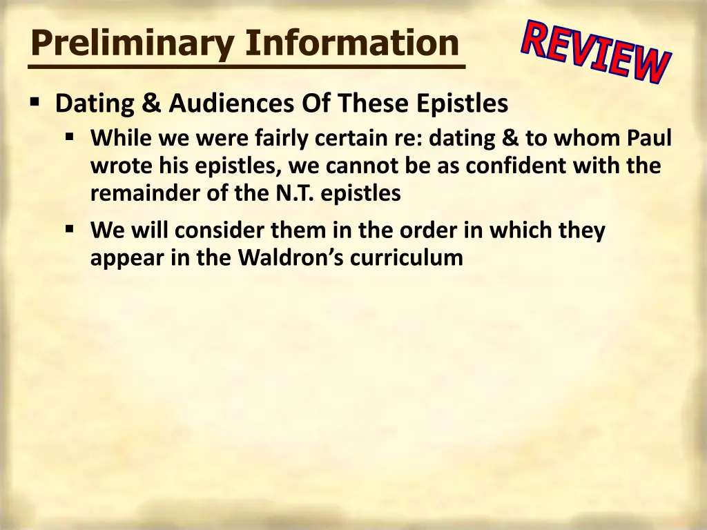 preliminary information 2
