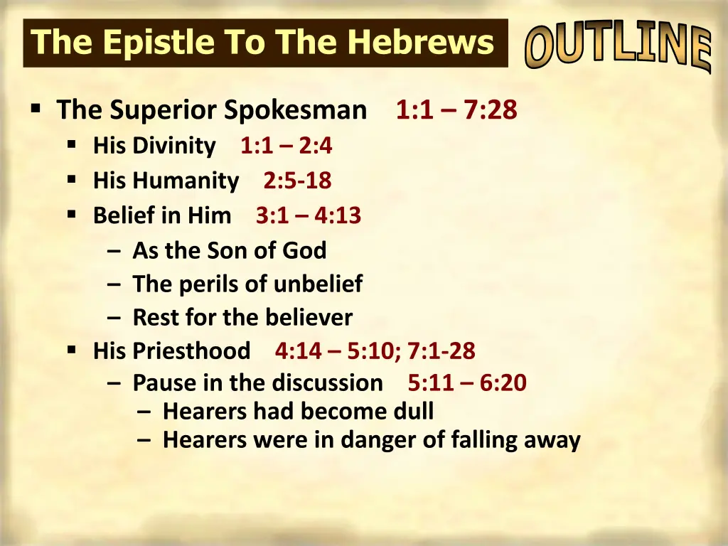 the epistle to the hebrews 1