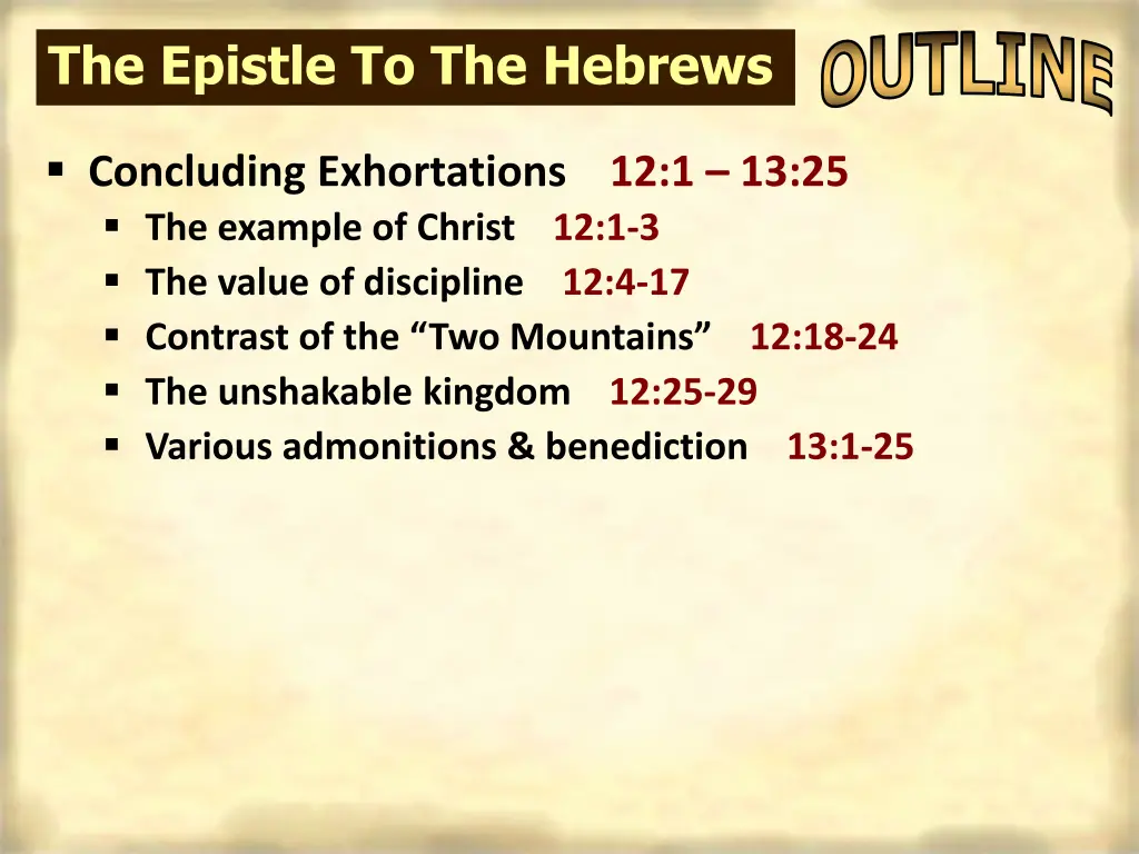 the epistle to the hebrews 3