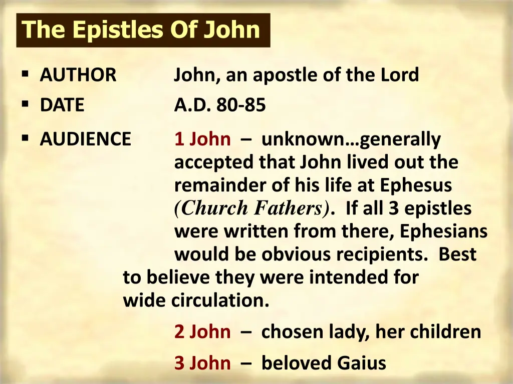 the epistles of john