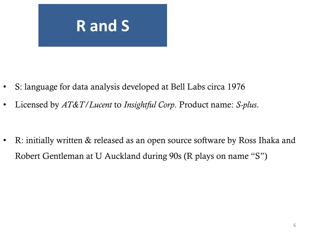 r and s
