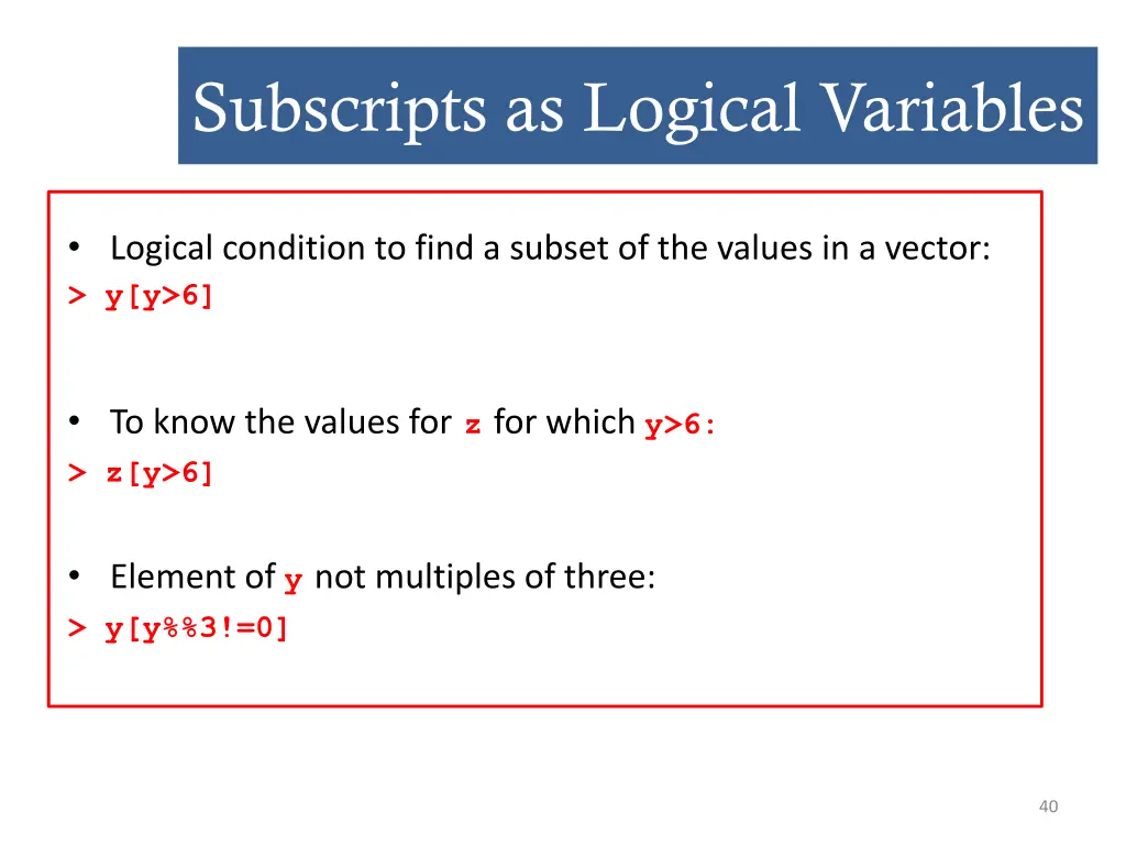 subscripts as logical variables