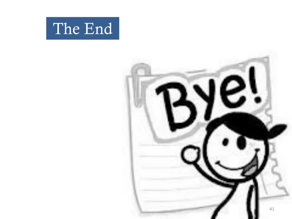 the end