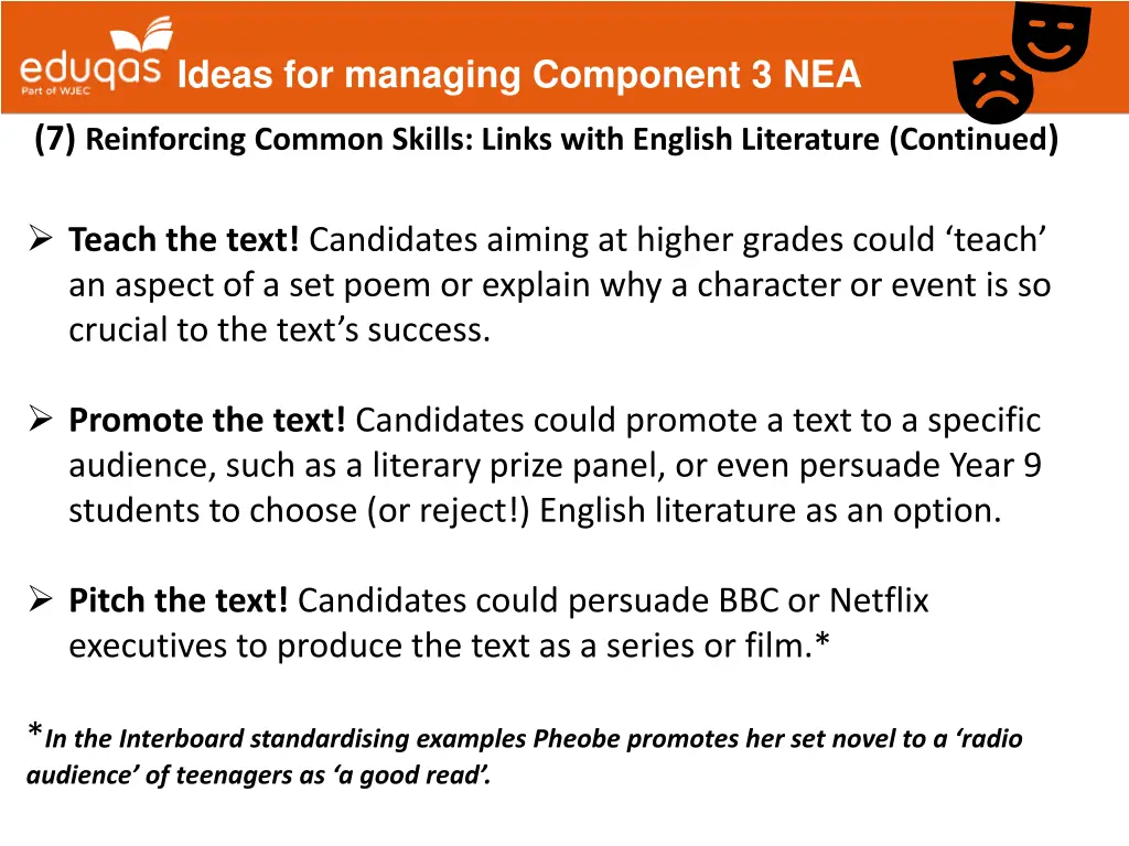 ideas for managing component 3 nea 10