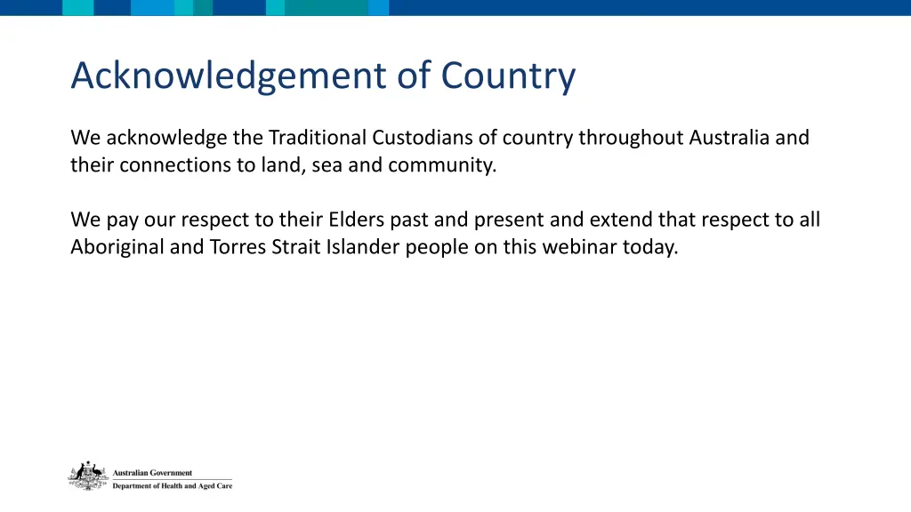 acknowledgement of country