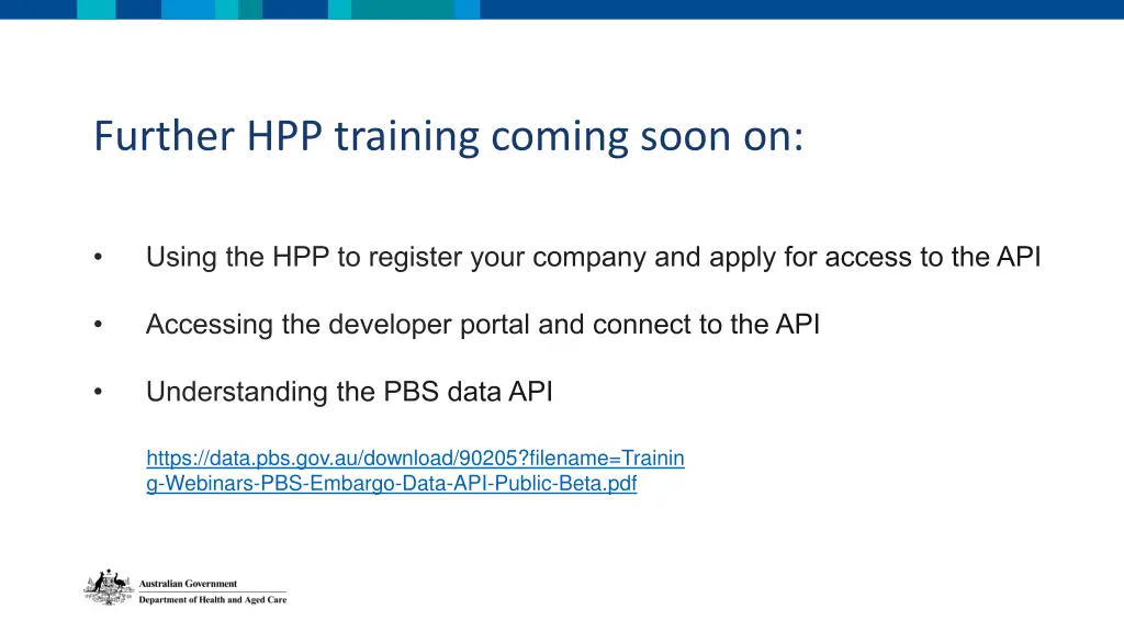 further hpp training coming soon on