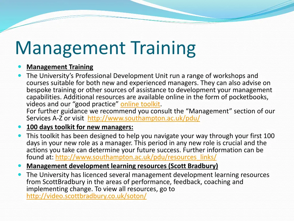 management training