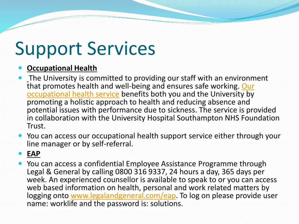support services