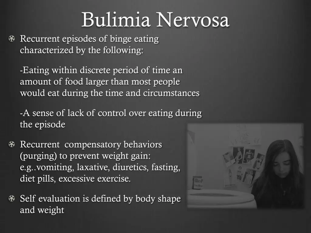 bulimia nervosa recurrent episodes of binge
