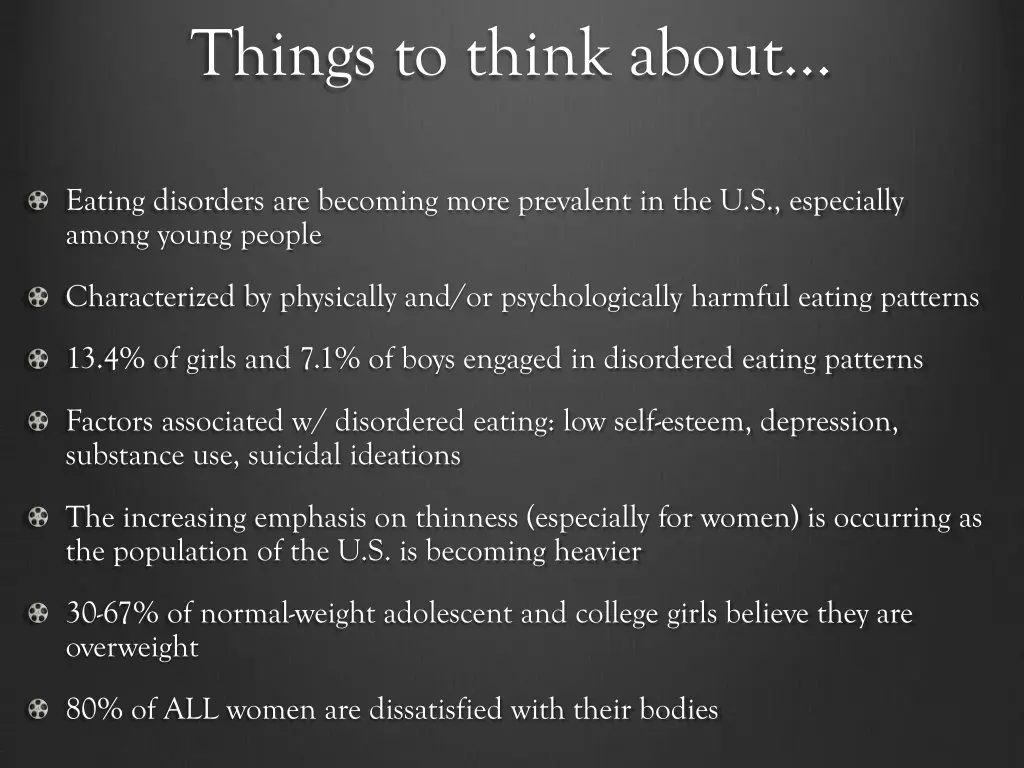 things to think about