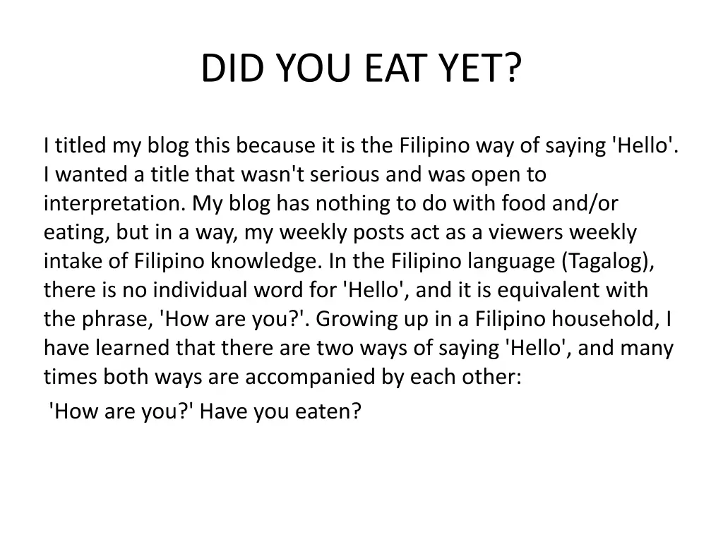 did you eat yet 1