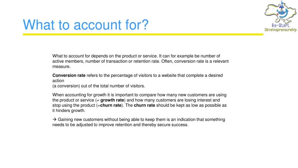 what to account for