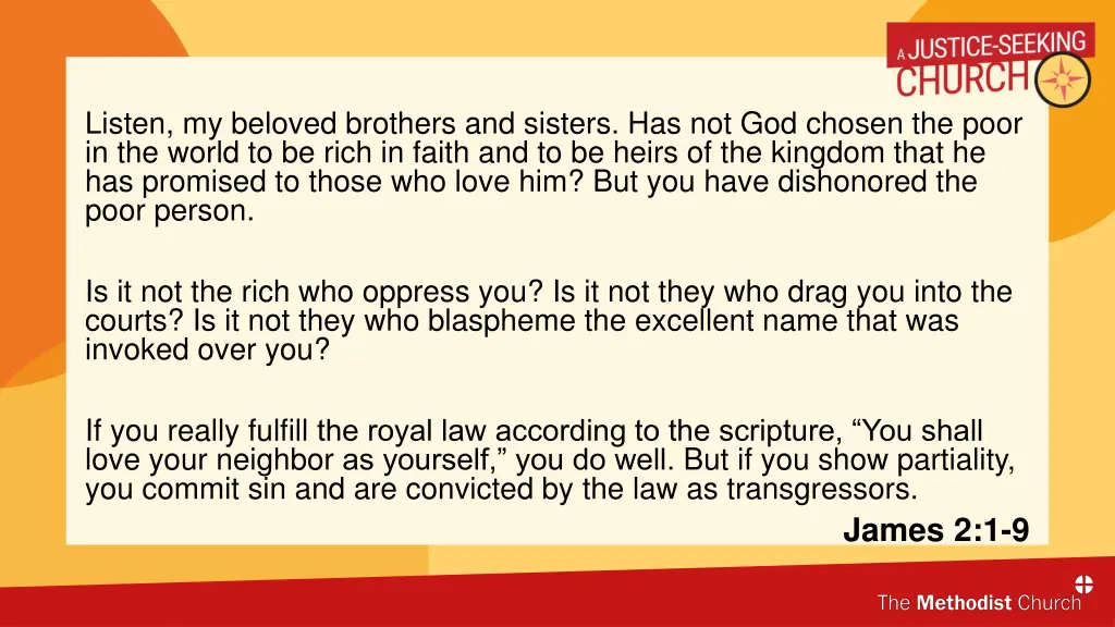 listen my beloved brothers and sisters