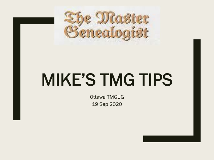 mike s tmg tips mike s tmg tips