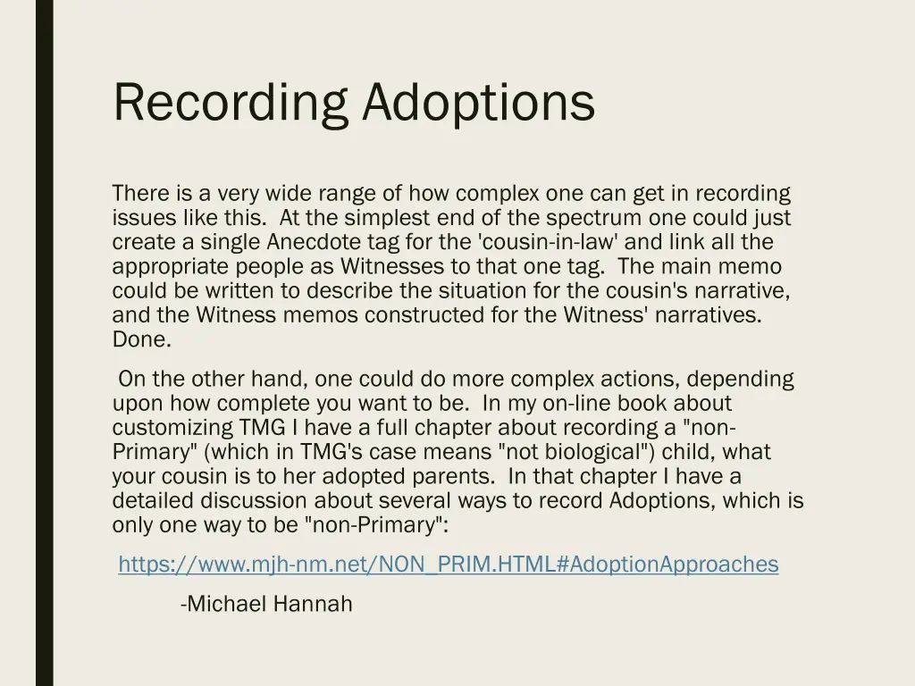 recording adoptions