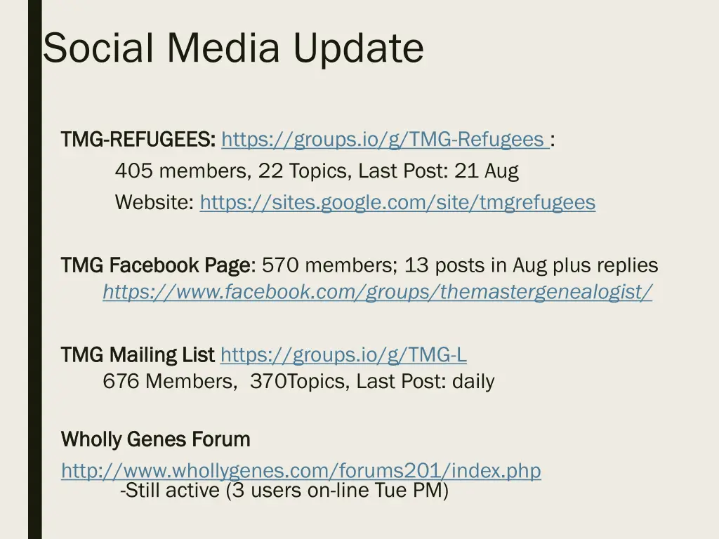 social media update 1