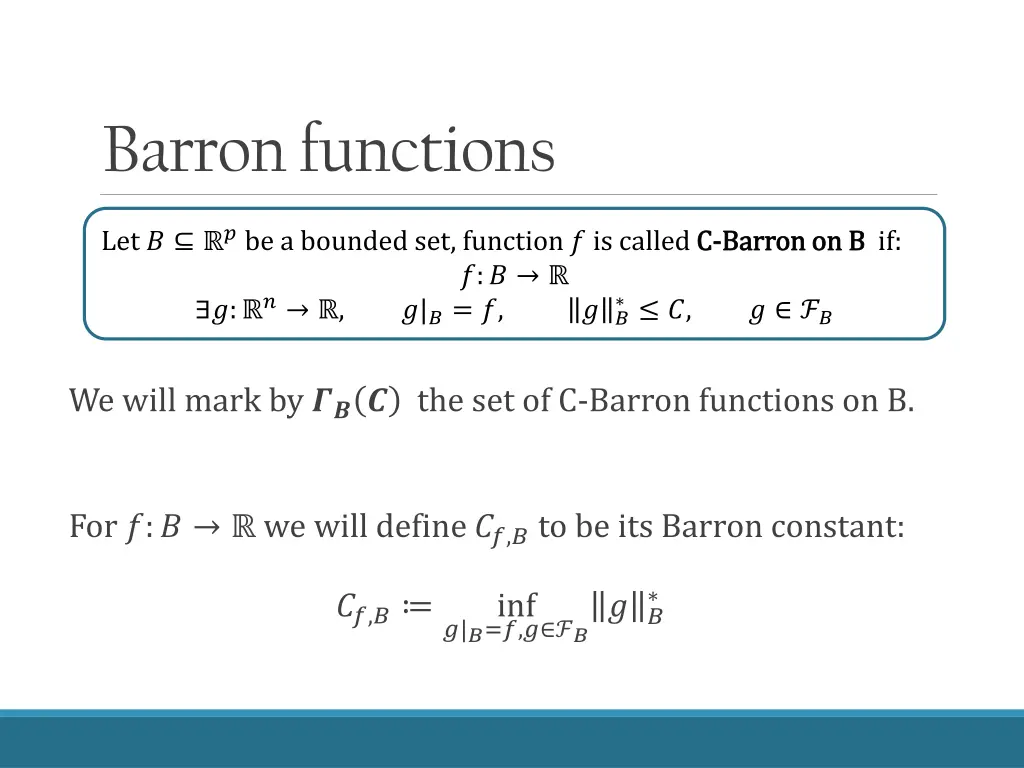 barron functions 3