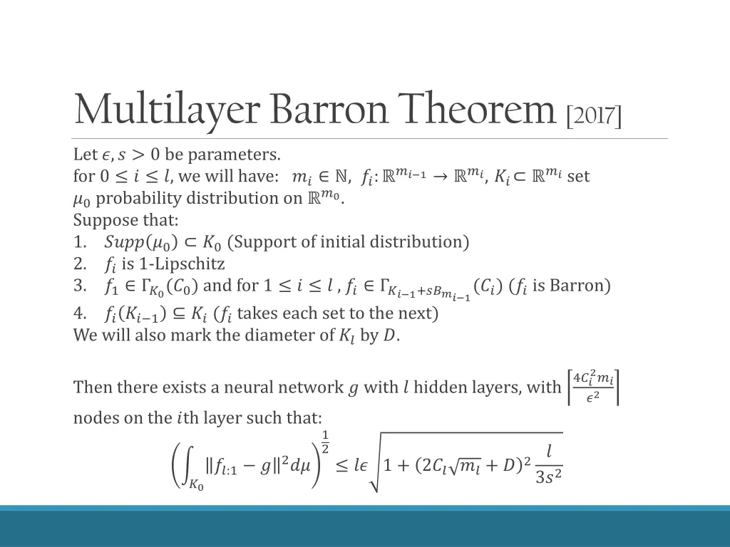 multilayer barron theorem 2017 1
