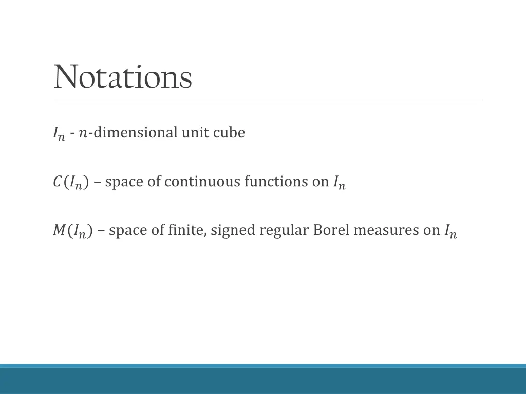 notations