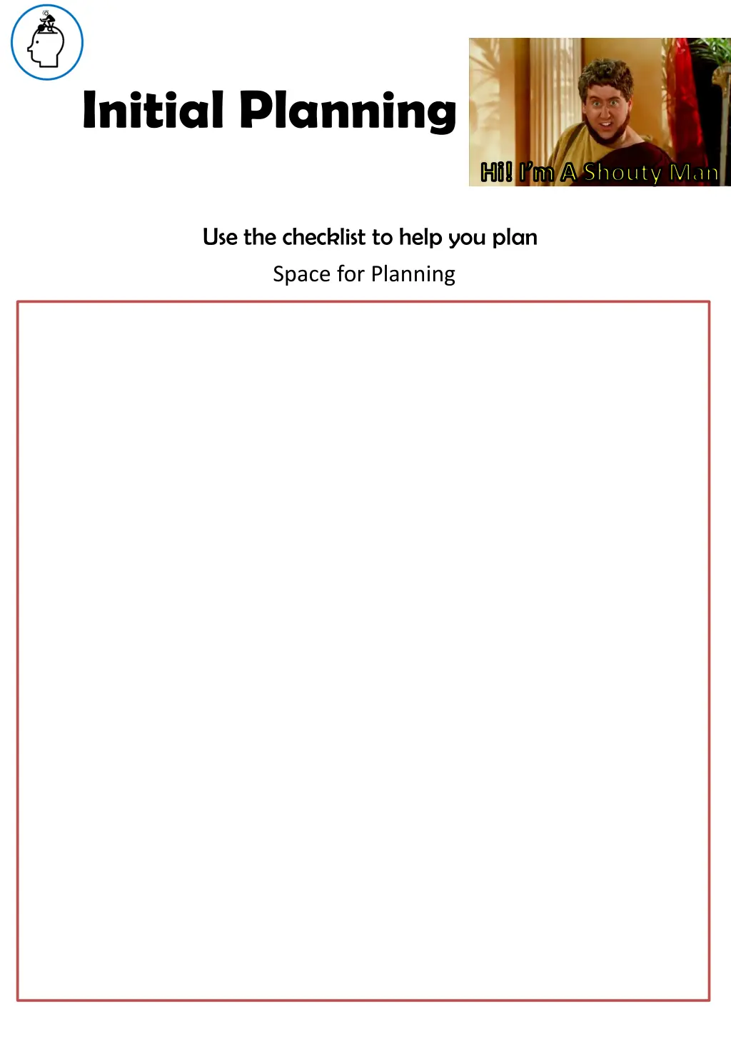 initial planning