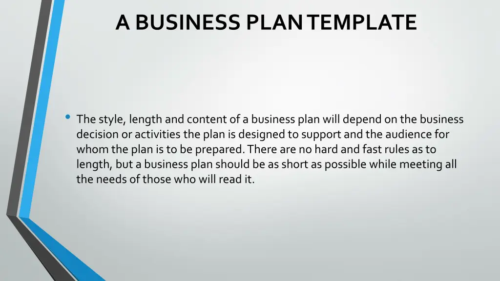 a business plan template