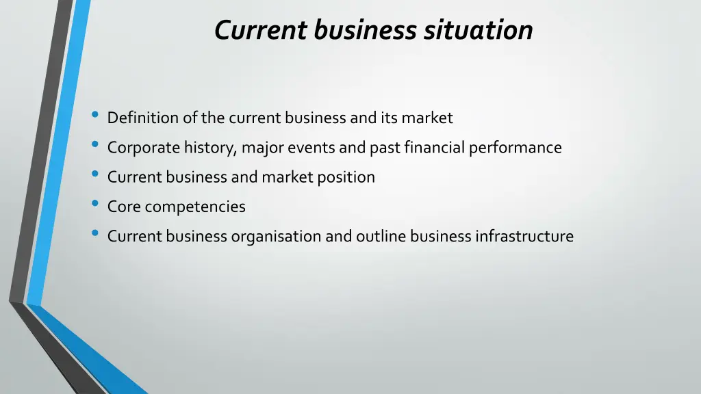 current business situation