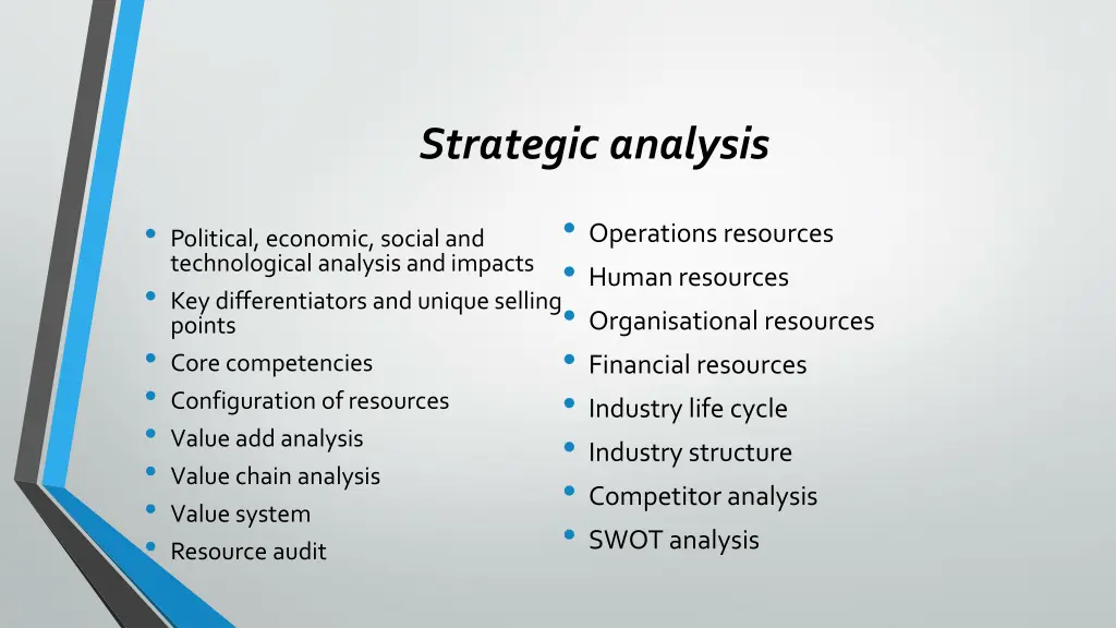 strategic analysis