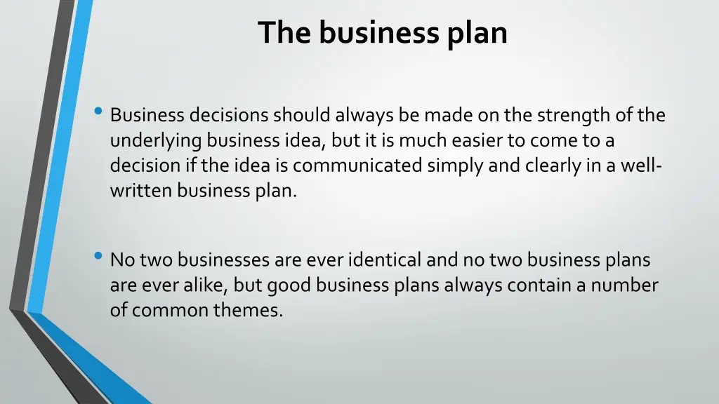 the business plan