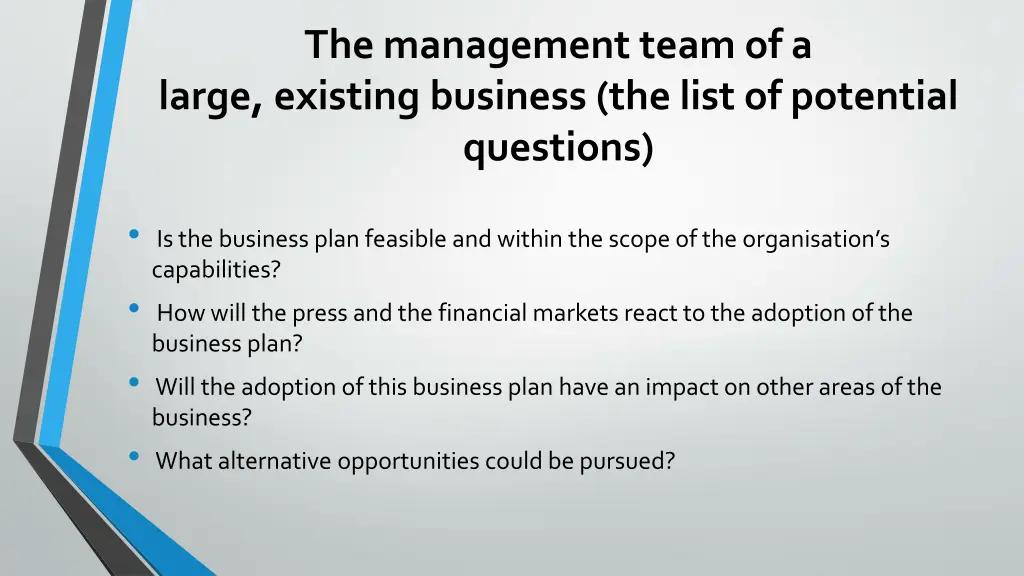 the management team of a large existing business 2