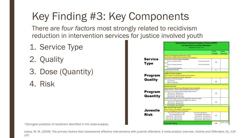 key finding 3 key components there are four