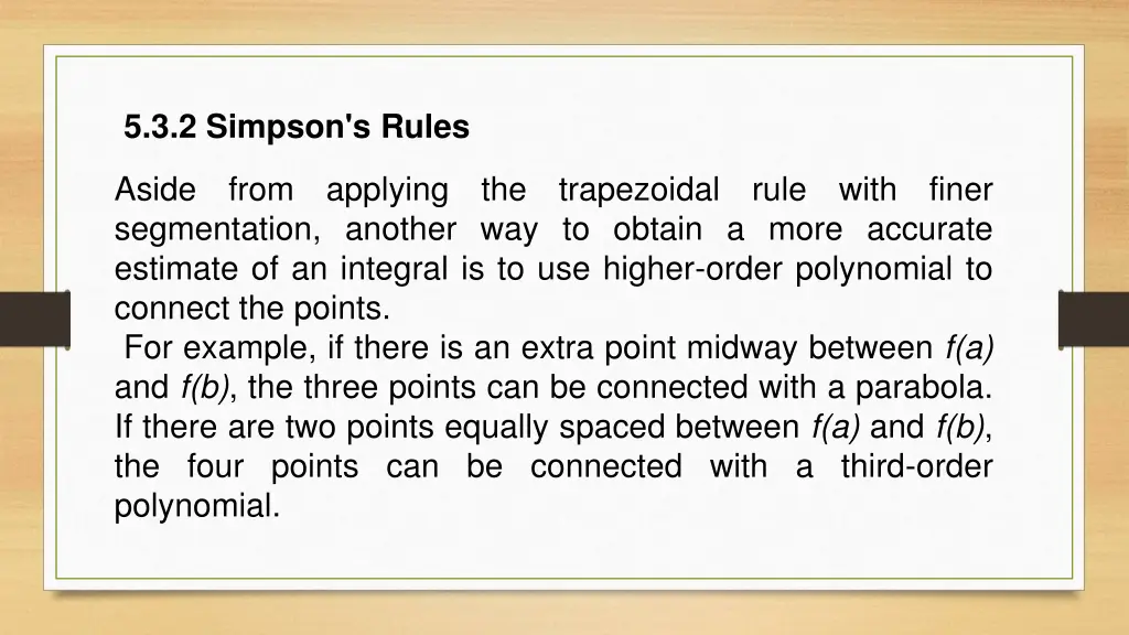 5 3 2 simpson s rules