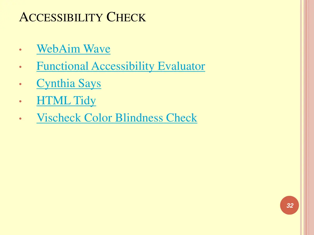 a ccessibility c heck