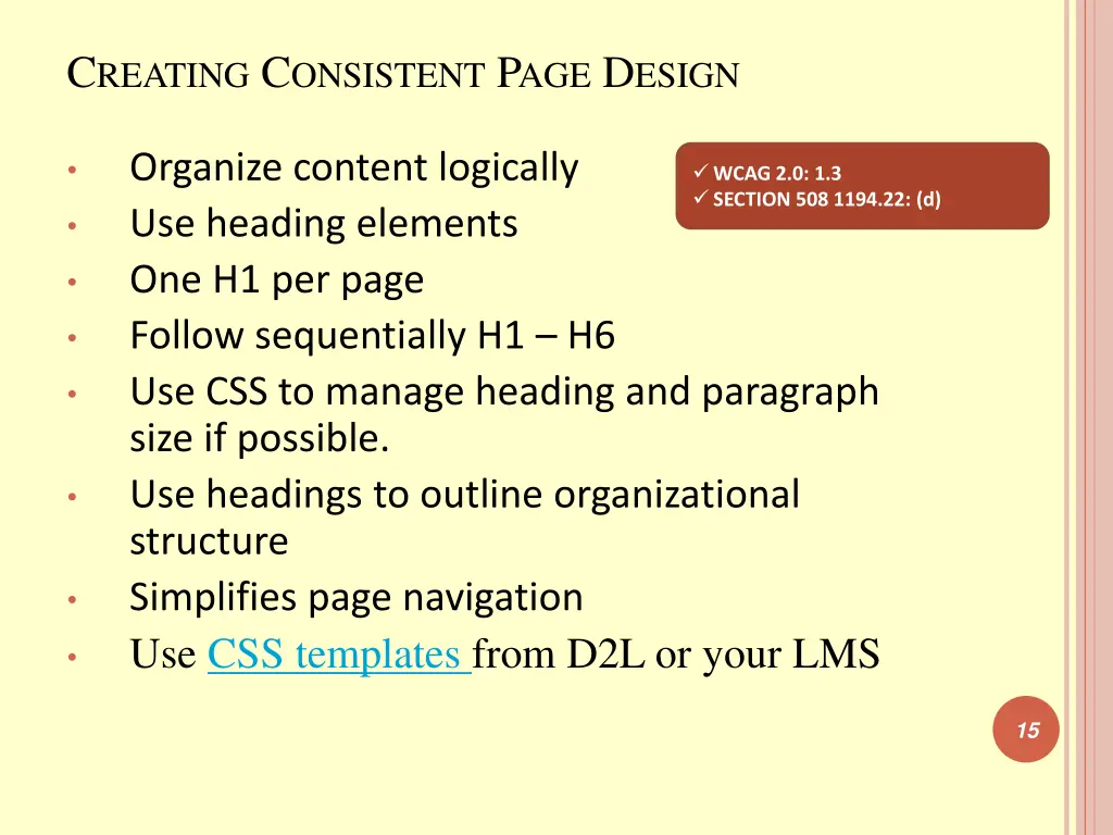 c reating c onsistent p age d esign