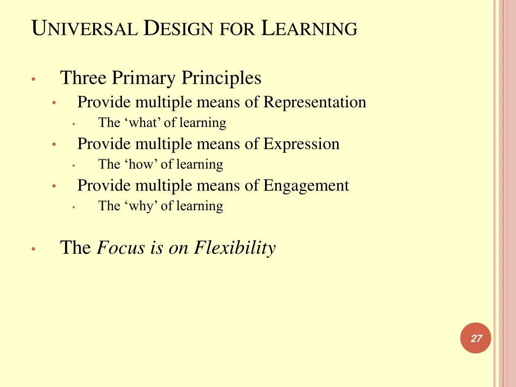 u niversal d esign for l earning