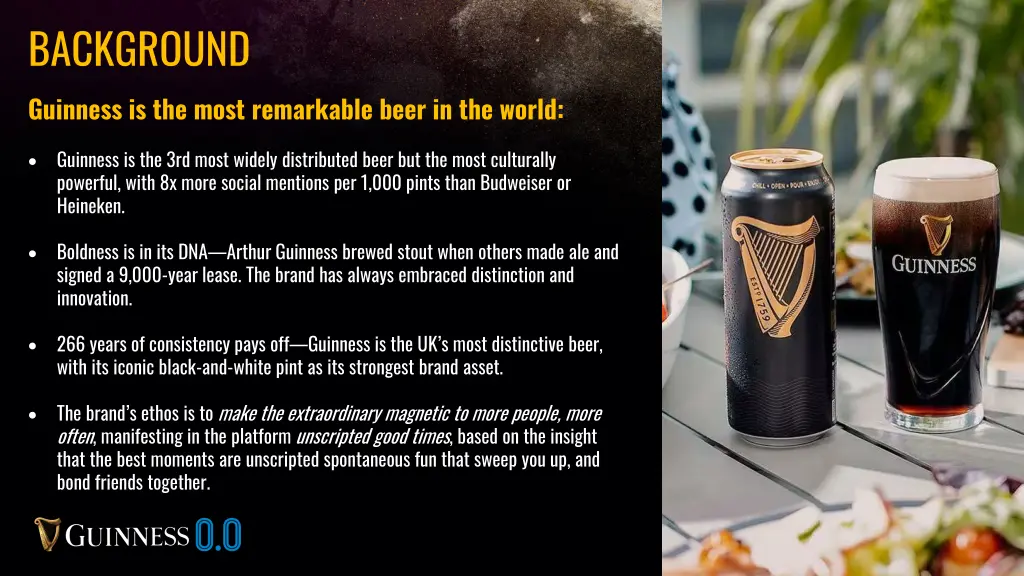 background guinness is the most remarkable beer