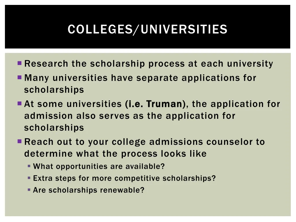 colleges universities