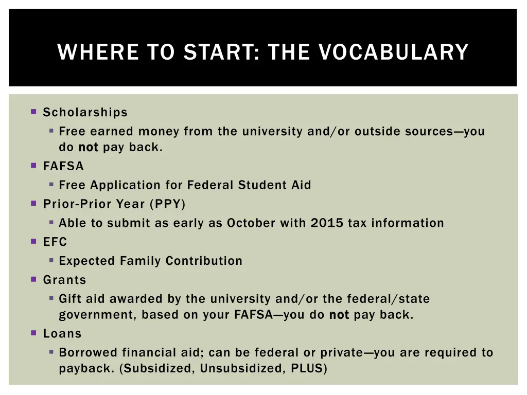 where to start the vocabulary