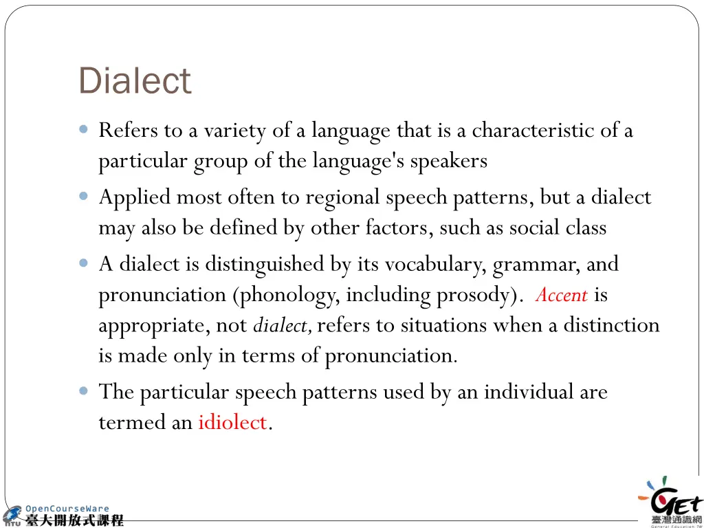 dialect