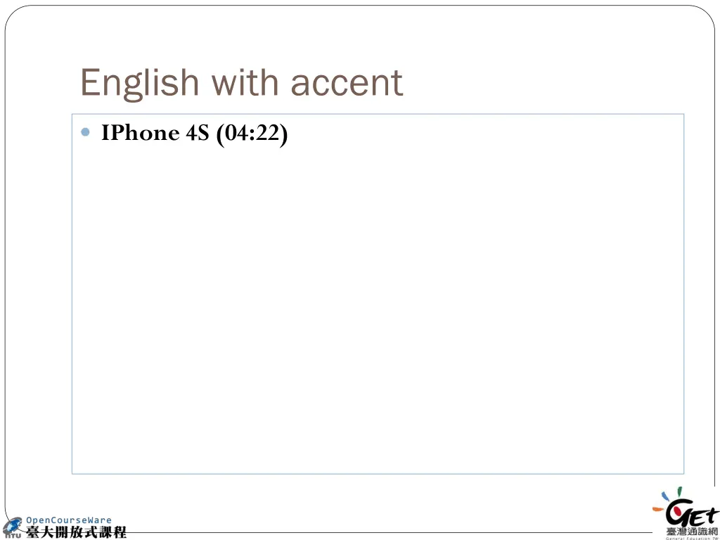 english with accent