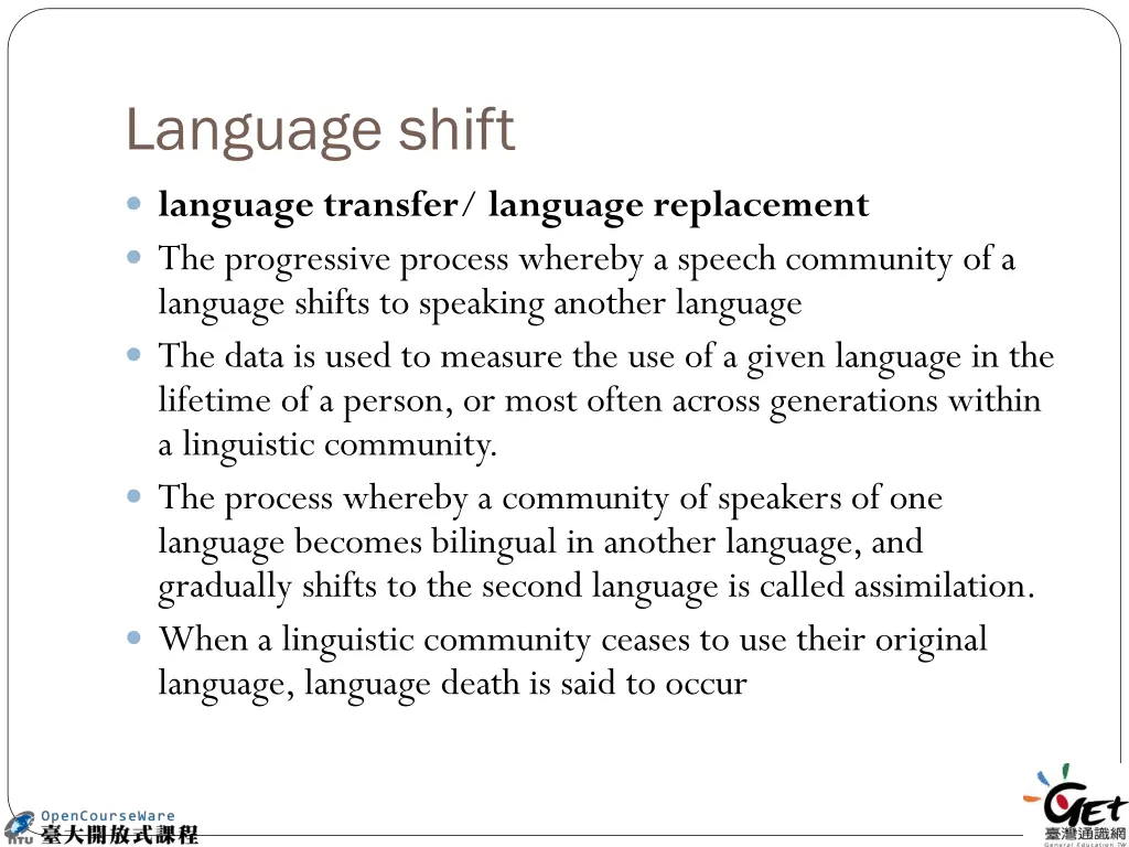 language shift