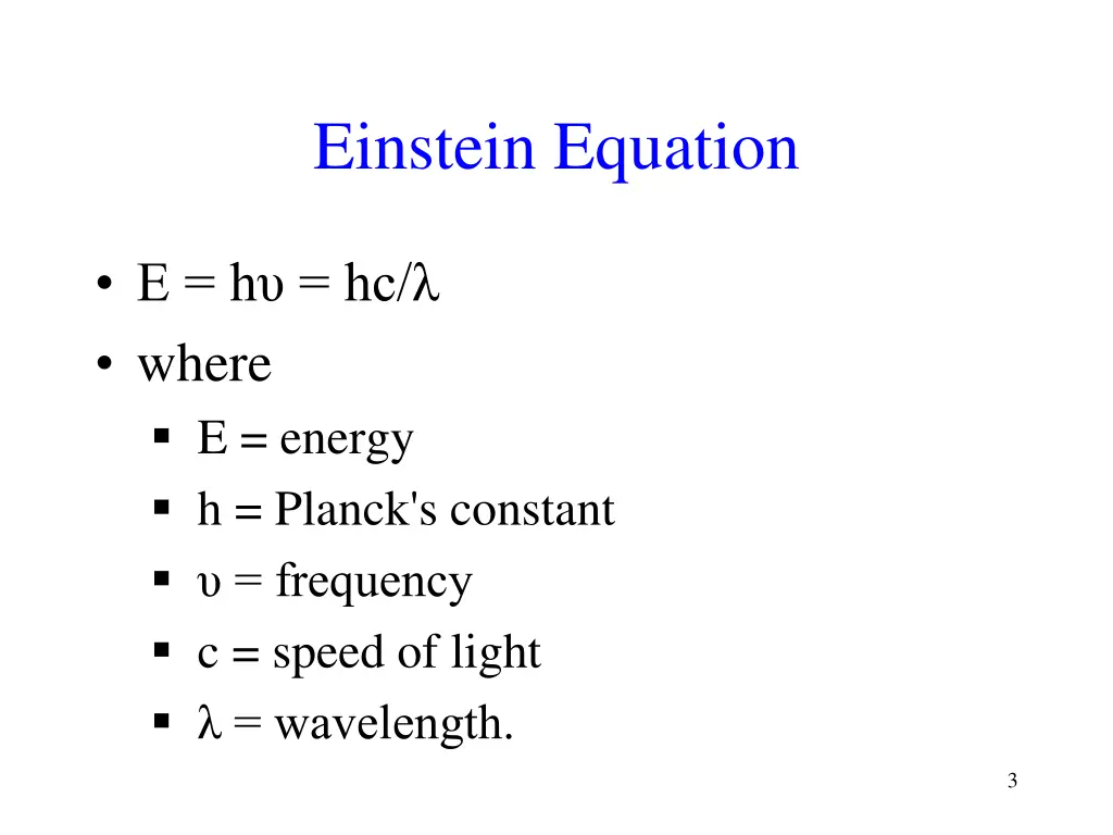 einstein equation