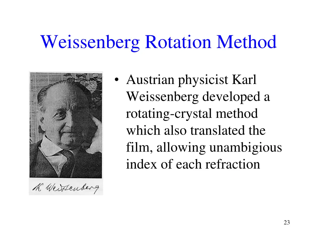 weissenberg rotation method