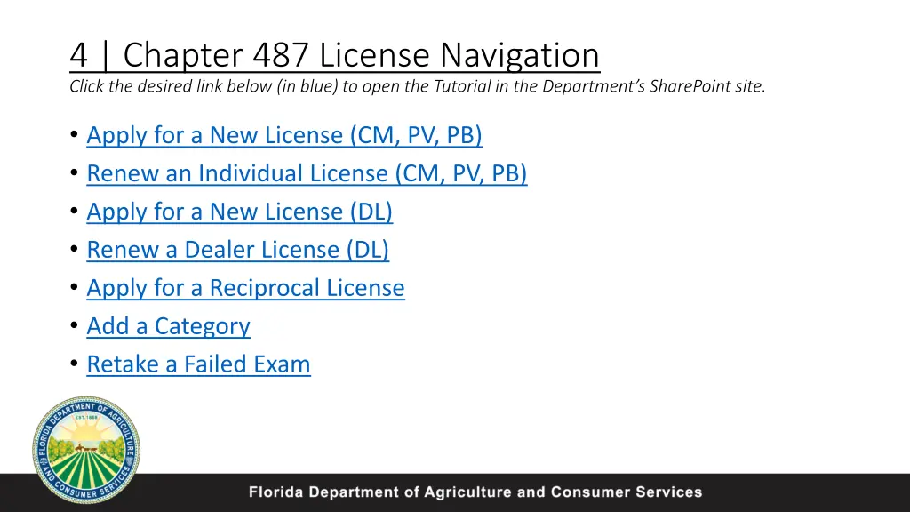 4 chapter 487 license navigation click