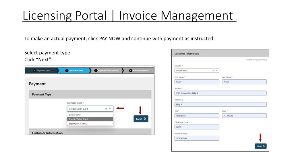 licensing portal invoice management 3
