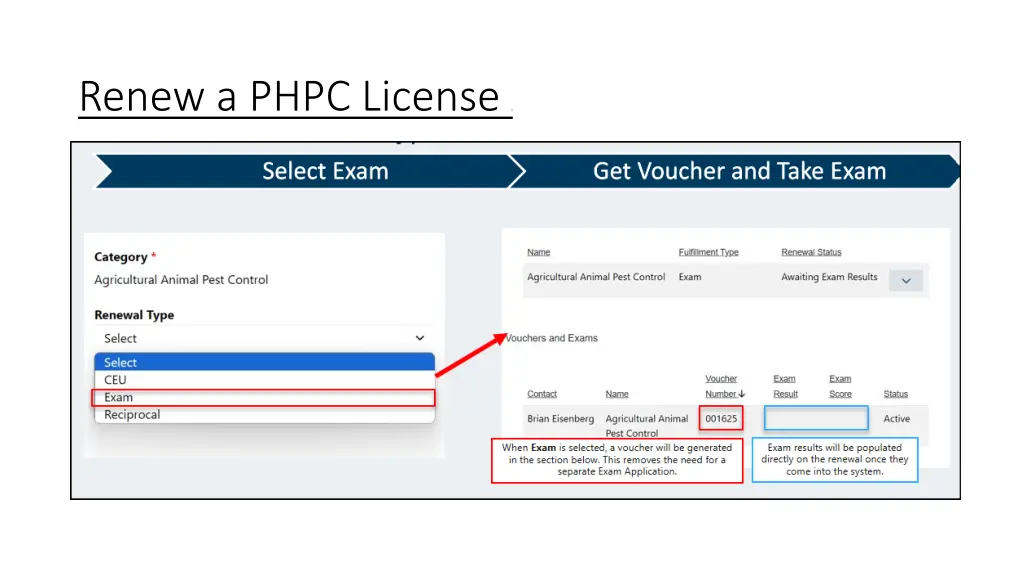 renew a phpc license 4