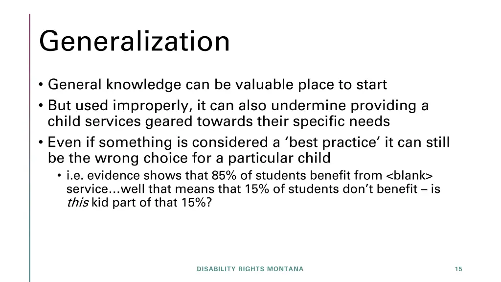 generalization
