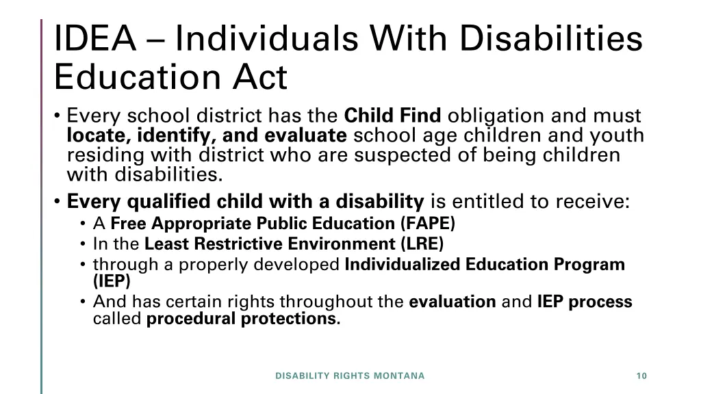 idea individuals with disabilities education