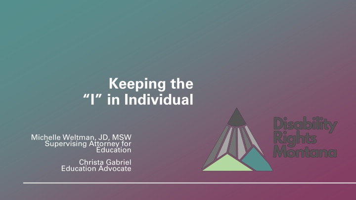 keeping the i in individual